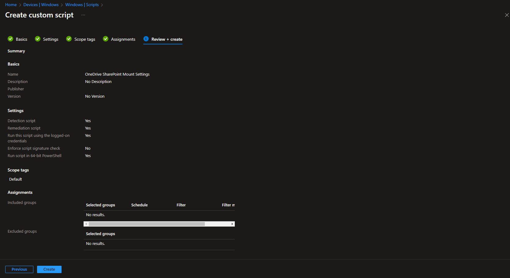Review and create the remediation script